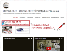 Tablet Screenshot of damla-etiket.com